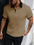 LYVIO Men's Italian Openwork Print Casual Polo Shirt