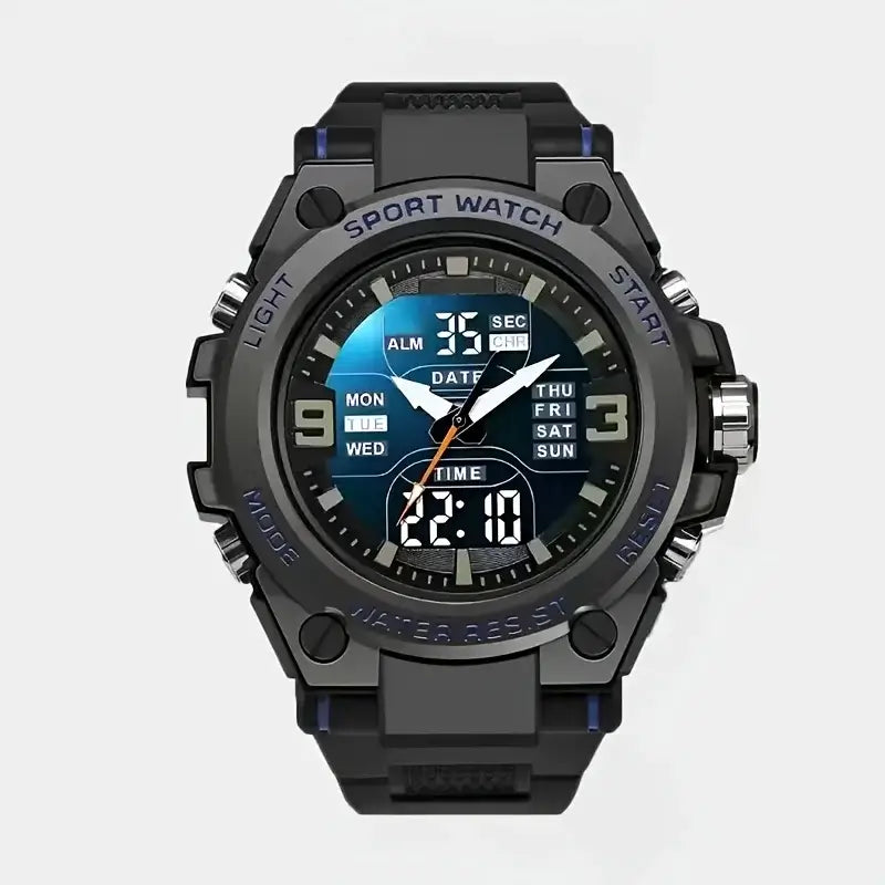 LYVIO Men's Digital Sports Watch with Alarm Date and Alloy Case