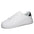 LYVIO Men's White Natural Leather Flat Bottom Casual Sneakers