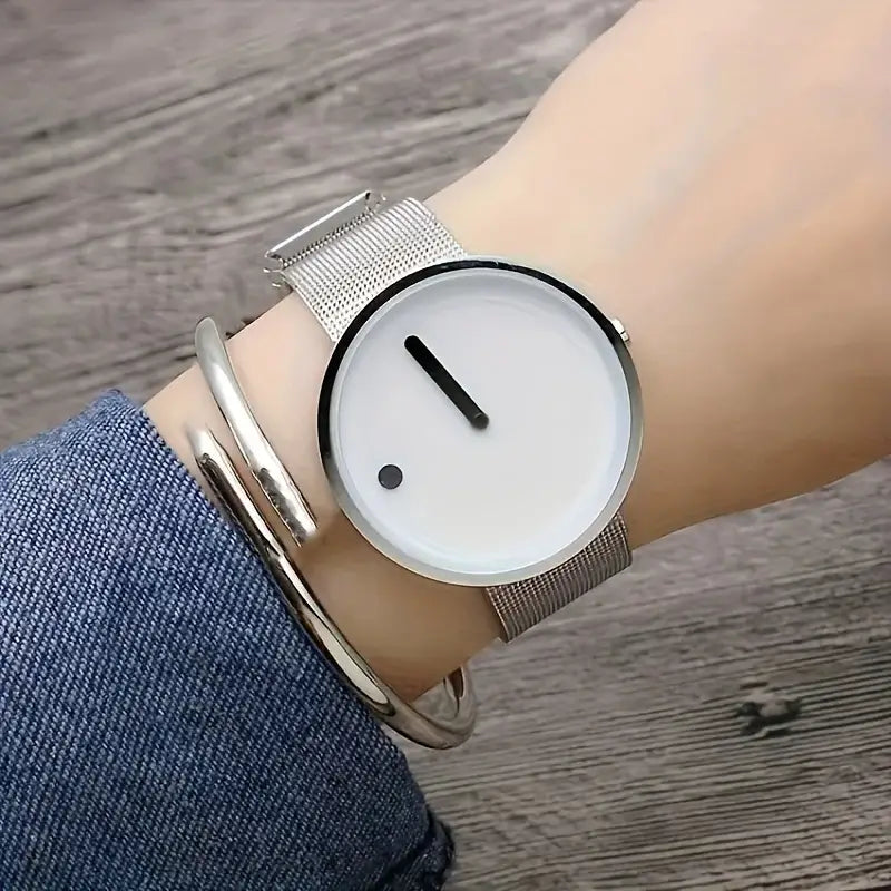 LYVIO Minimalist Dot Design Creative Steel Band Unisex Watch