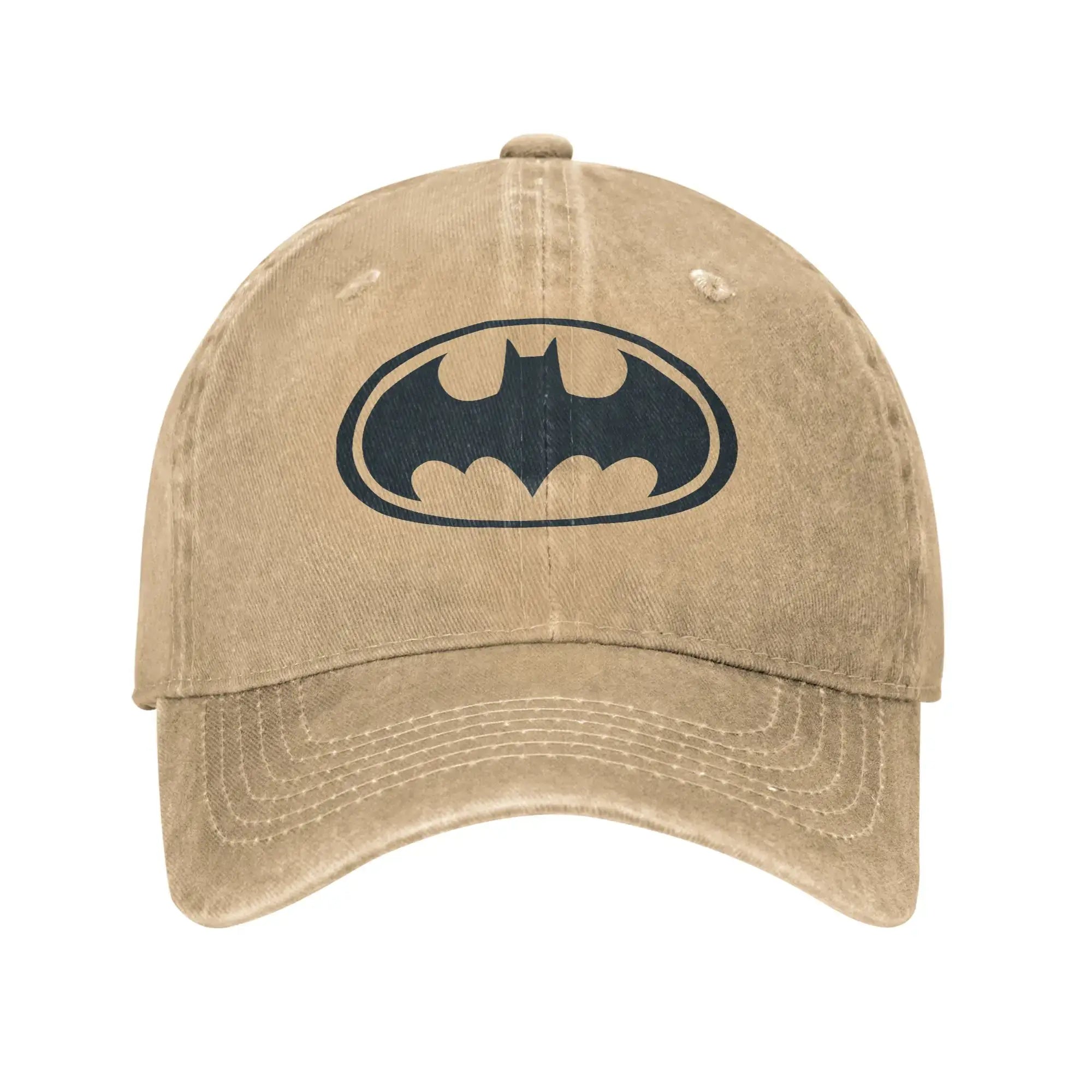 LYVIO Batman Symbol Distressed Washed Baseball Cap