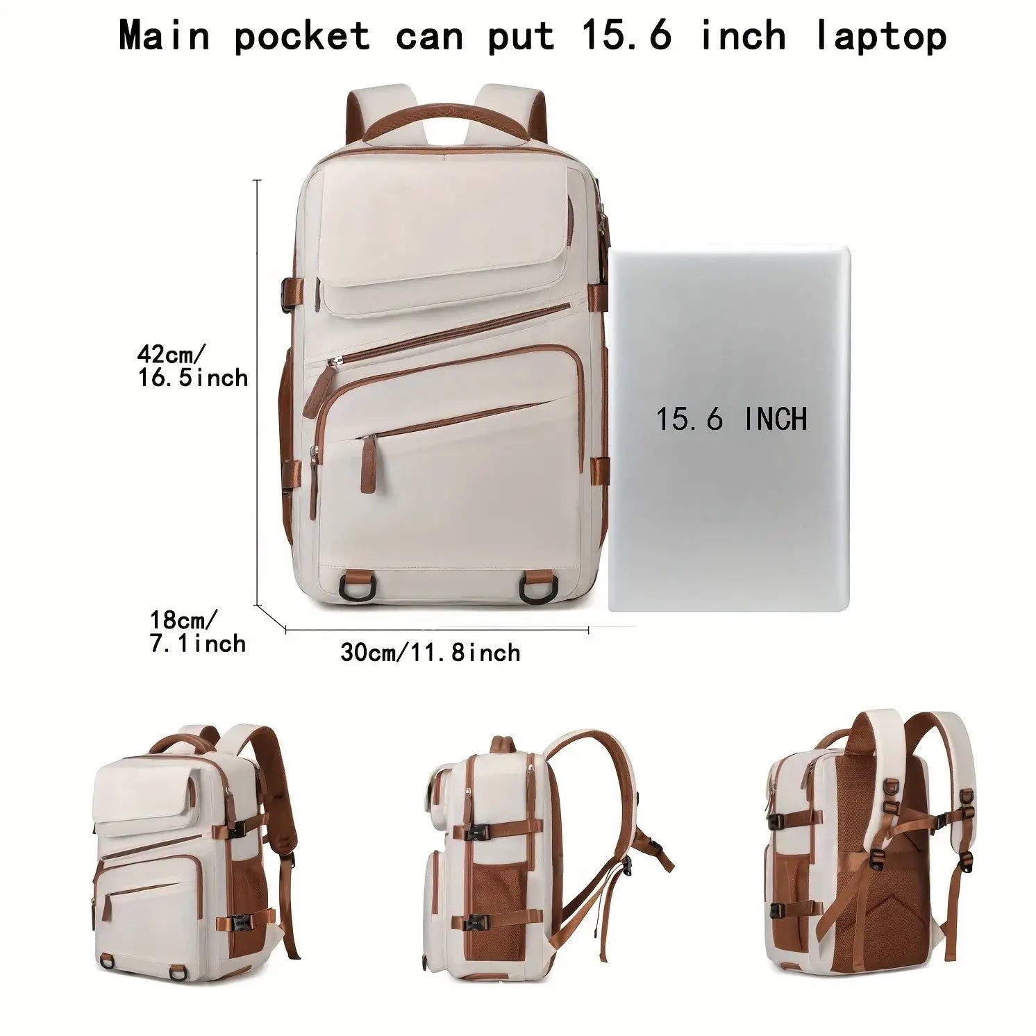 LYVIO Large Capacity Expandable Computer Business Backpack