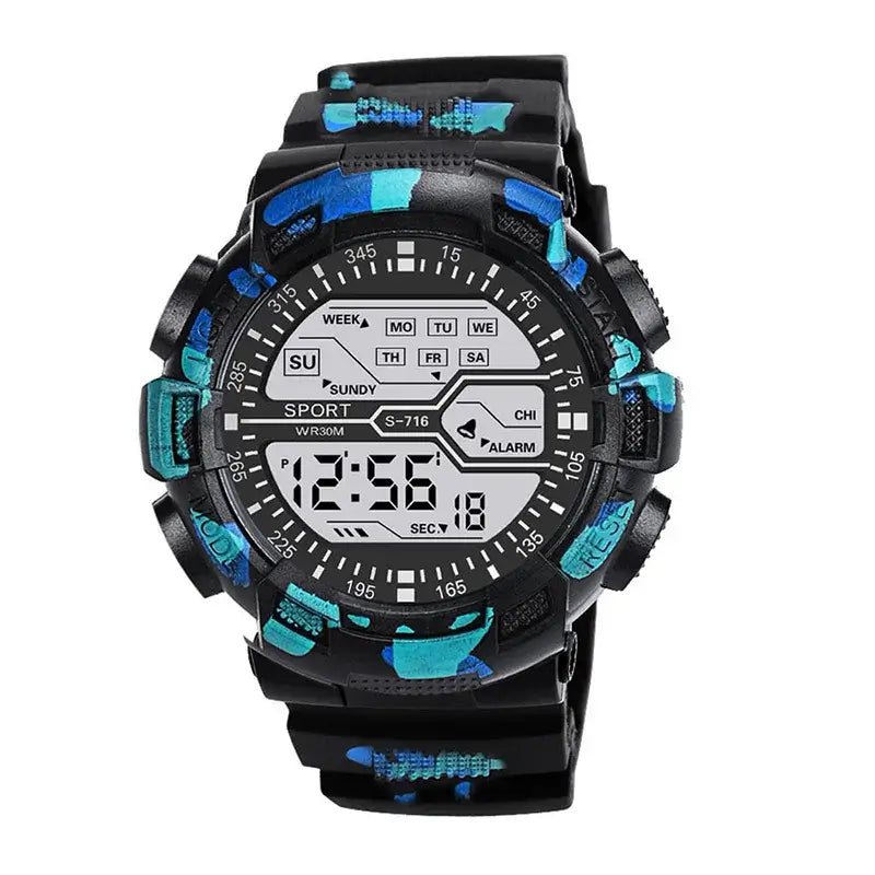 LYVIO Outdoor Sport Men's Large Screen LED Digital Wristwatch