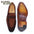 LYVIO Men's Brown Black Suede Leather Slip-On Penny Loafers