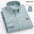 LYVIO Men's White Cotton Oxford Long Sleeve Horse Embroidery Shirt