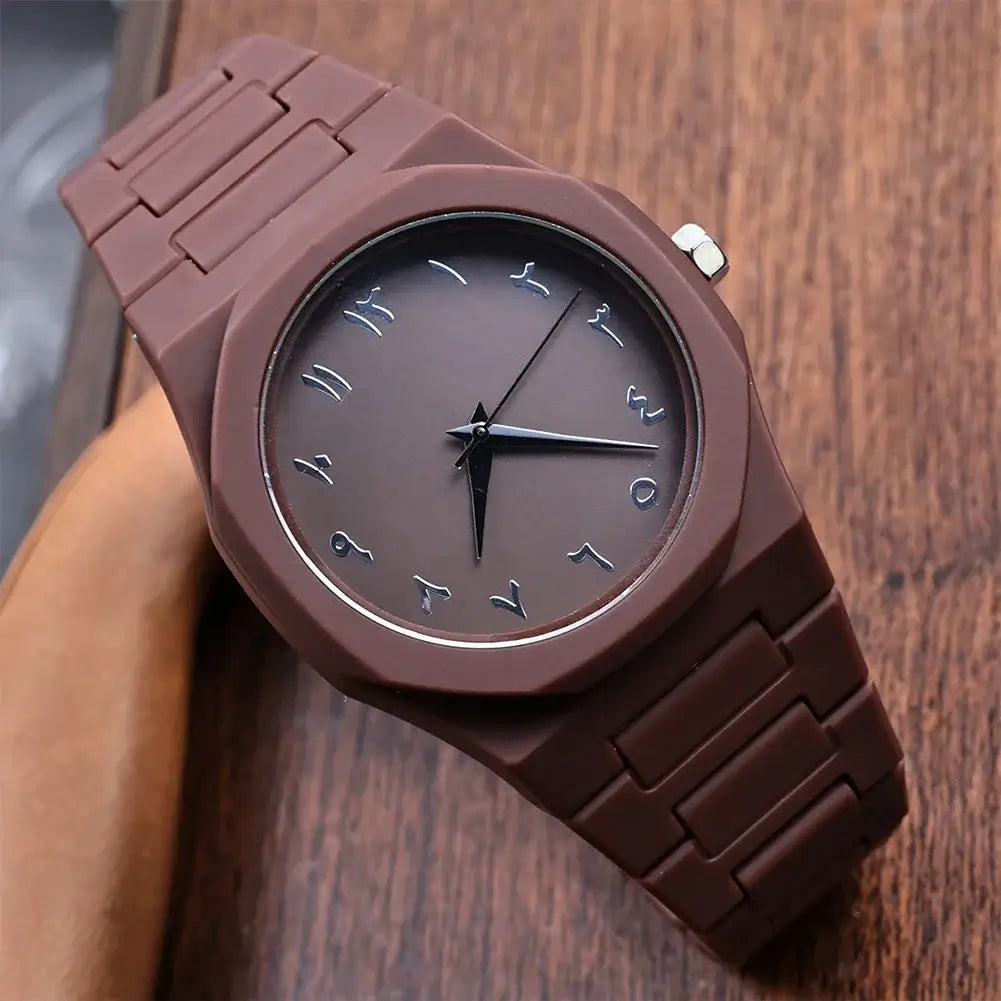 LYVIO Modern All-Black Arabic Digital Men's Quartz Sports Watch