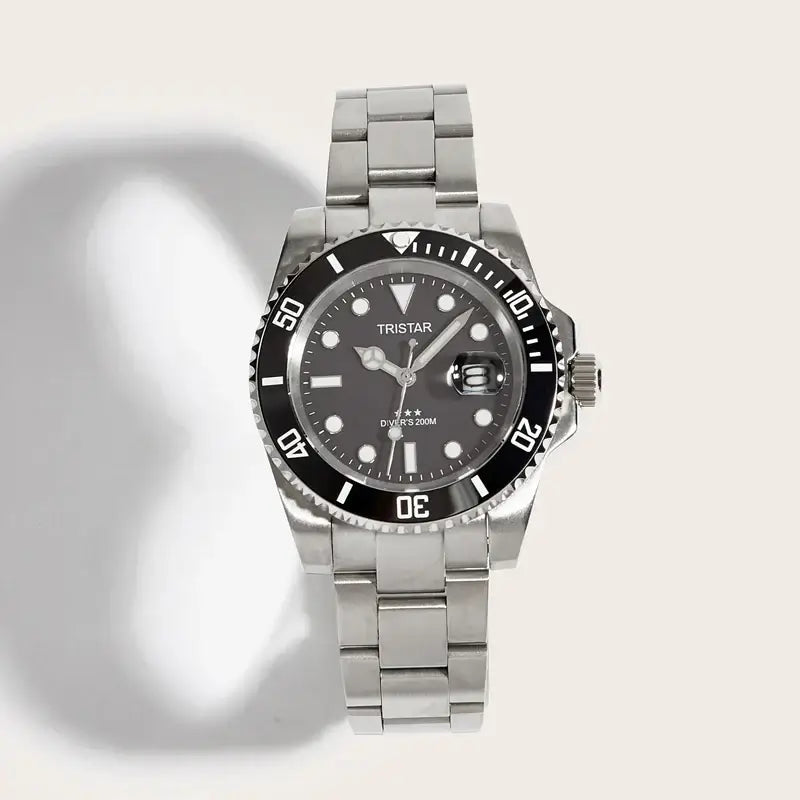 LYVIO Stainless Steel Sapphire Glass Ceramic Bezel Men's Watch