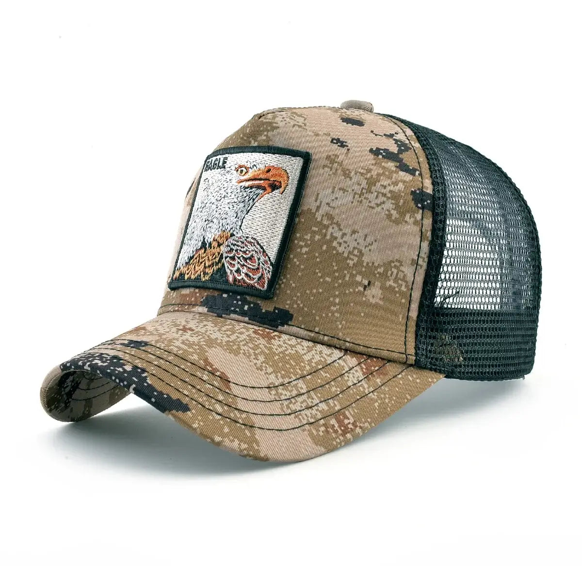 LYVIO Embroidered Goat Patch Adjustable Trucker Baseball Cap