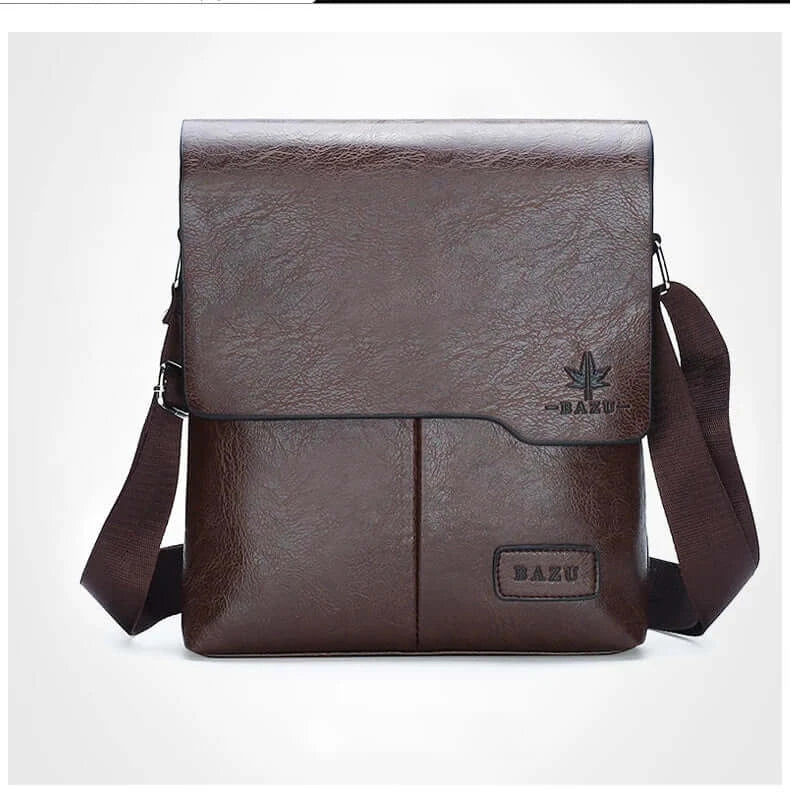 LYVIO Luxury Vintage Leather Messenger Crossbody Bag for Men