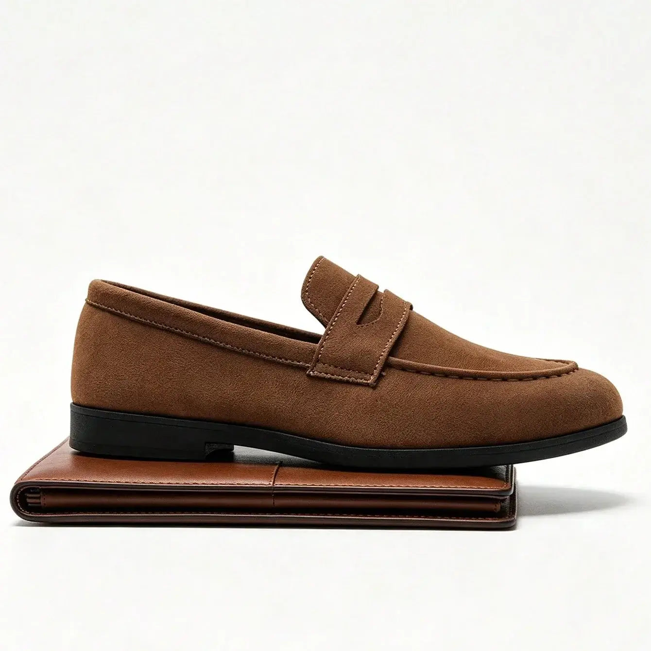 LYVIO Classic Suede Men's Slip-On Breathable Casual Loafers