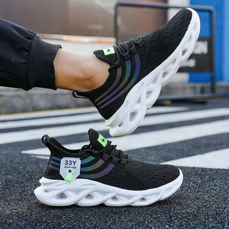 LYVIO Men's Breathable Lightweight Casual Sport Running Sneakers