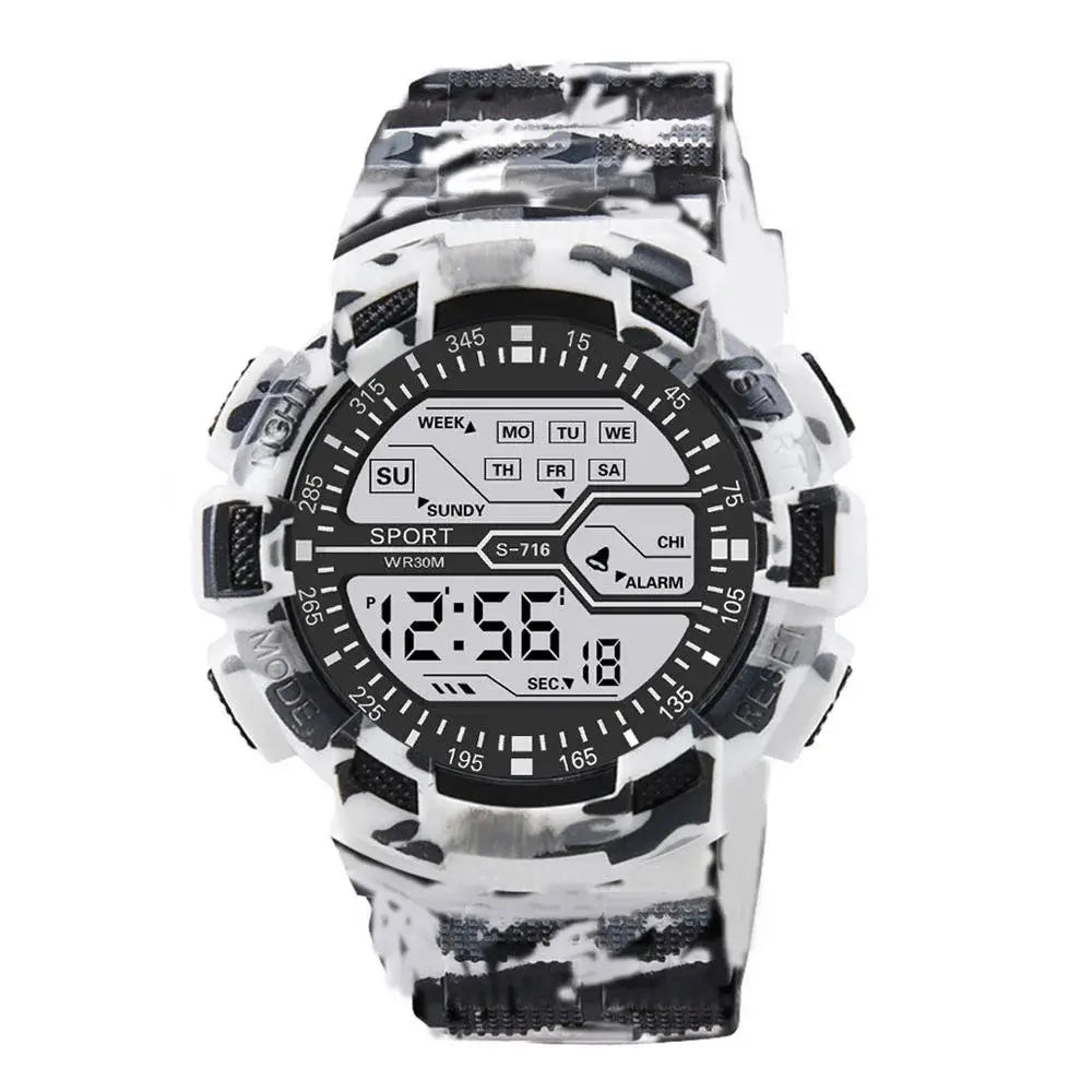 LYVIO Outdoor Sport Men's Large Screen LED Digital Wristwatch