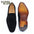 LYVIO Men's Brown Black Suede Leather Slip-On Penny Loafers