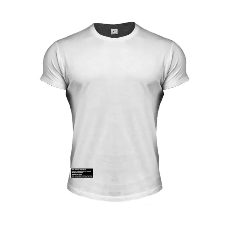 LYVIO Men's Slim Fit Cotton Running Gym Short Sleeve T-Shirt