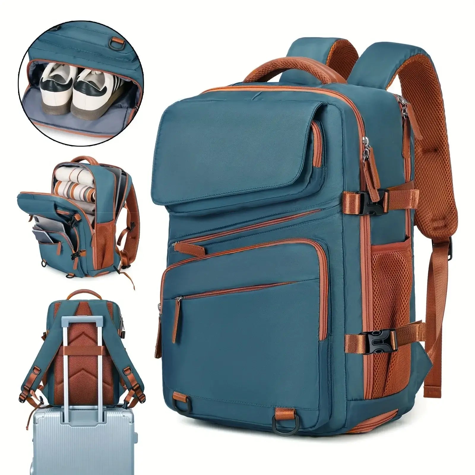 LYVIO Large Capacity Expandable Computer Business Backpack