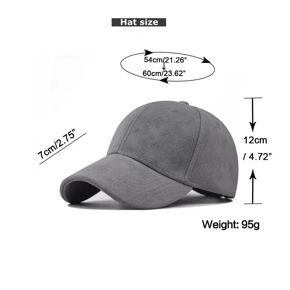 LYVIO Classic Solid Black Baseball Cap for Men