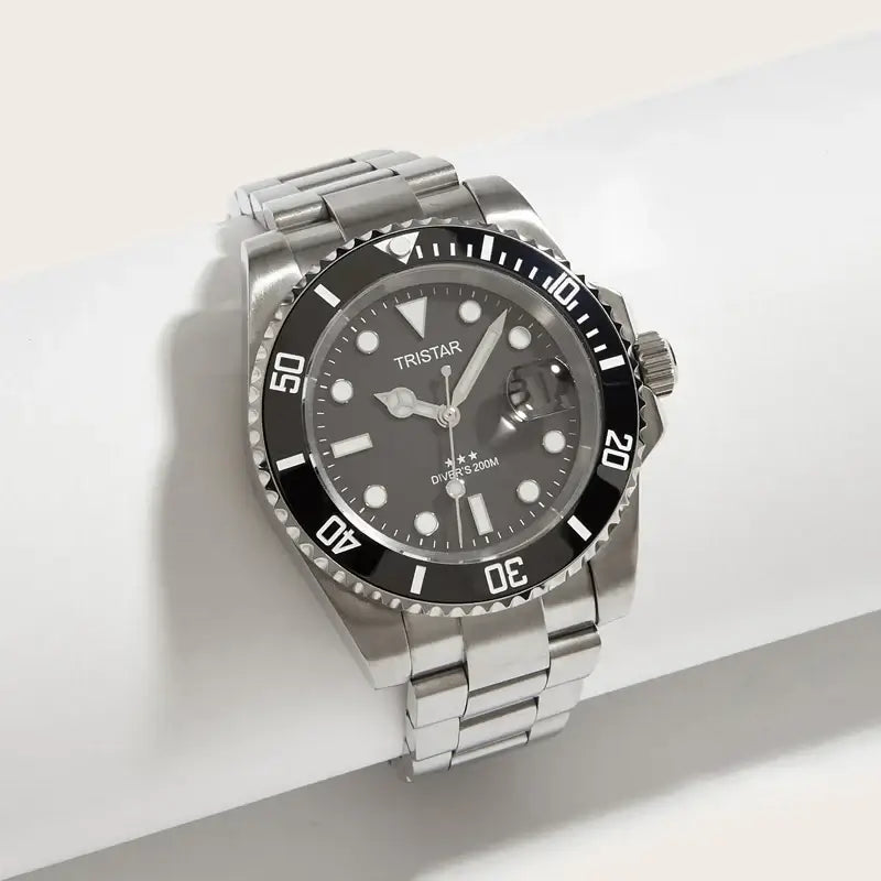 LYVIO Stainless Steel Sapphire Glass Ceramic Bezel Men's Watch