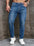 LYVIO Men's Slim Fit Stretch Blue Skinny Denim Jeans
