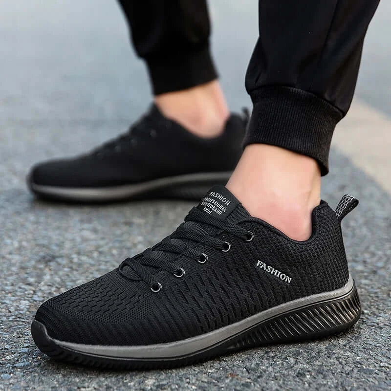 LYVIO Men's Breathable Knit Running Walking Athletic Sneakers
