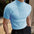 LYVIO Men's Slim Fit Solid Knitted Turtleneck Short Sleeve Shirt