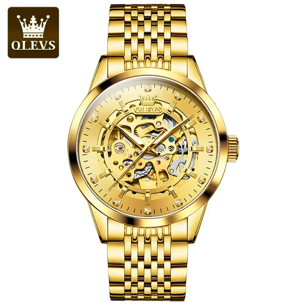 LYVIO OLEVS 9920 Original Skeleton Men's Automatic Watch