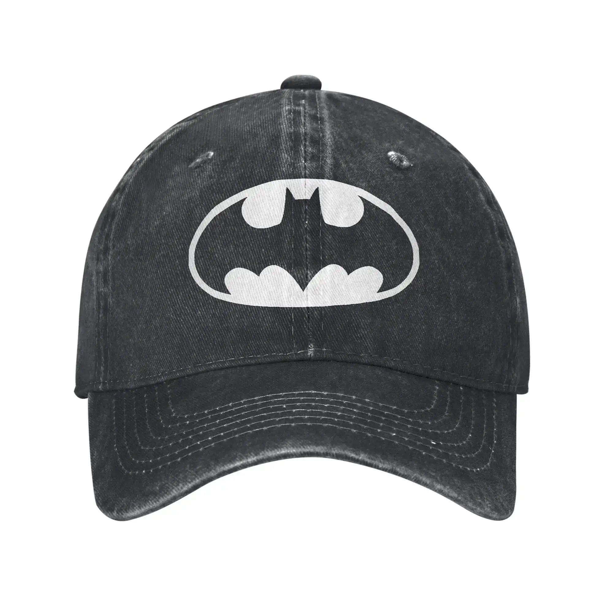 LYVIO Batman Symbol Distressed Washed Baseball Cap