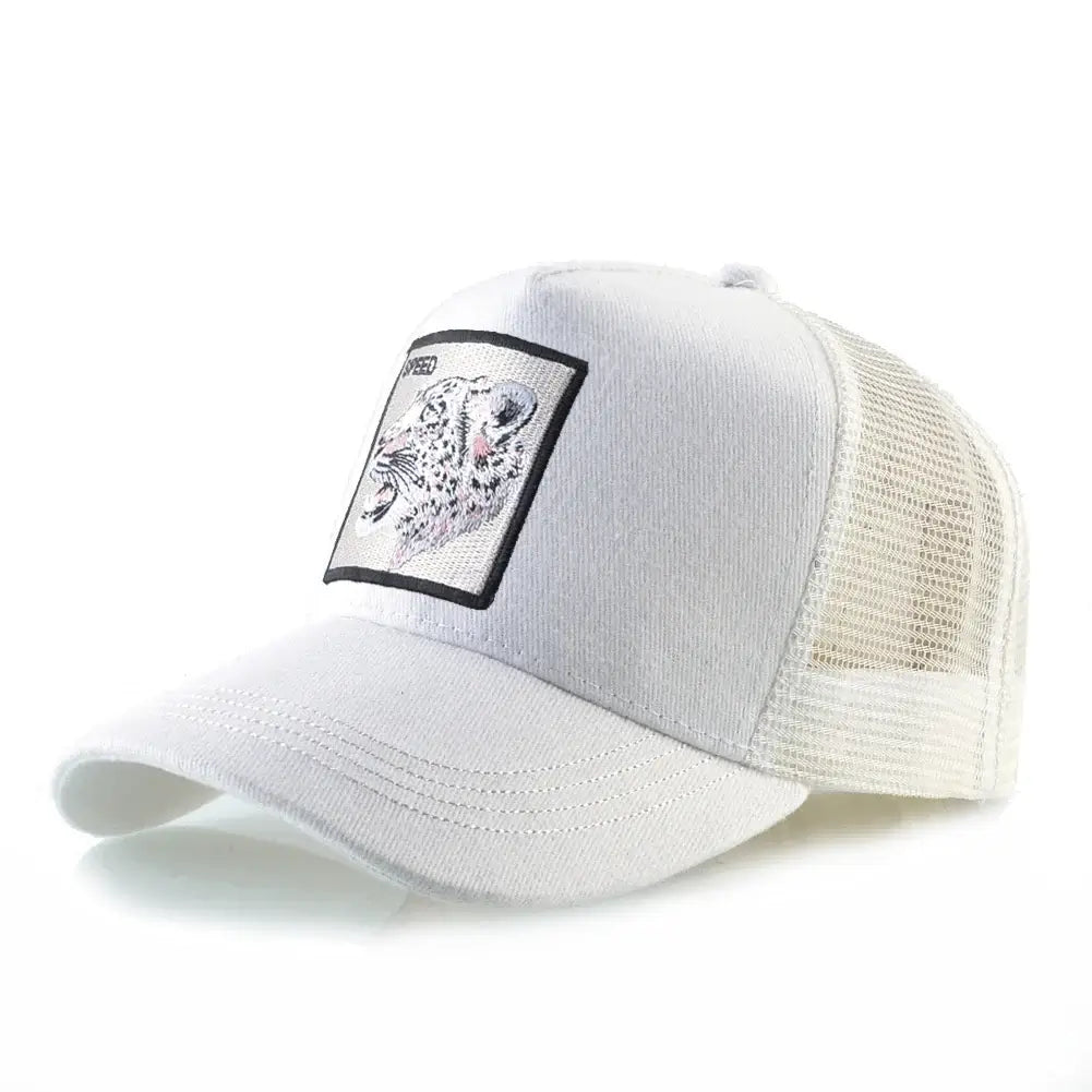 LYVIO Embroidered Goat Patch Adjustable Trucker Baseball Cap