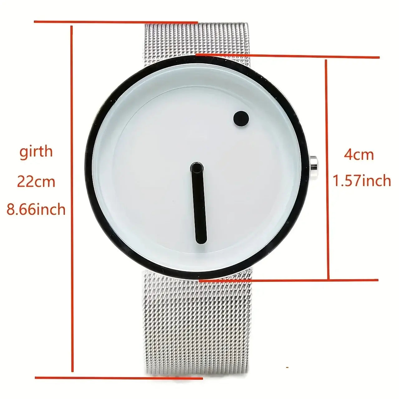LYVIO Minimalist Dot Design Creative Steel Band Unisex Watch