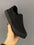 LYVIO Men's Pure Black Platform Breathable Slip-On Casual Shoes