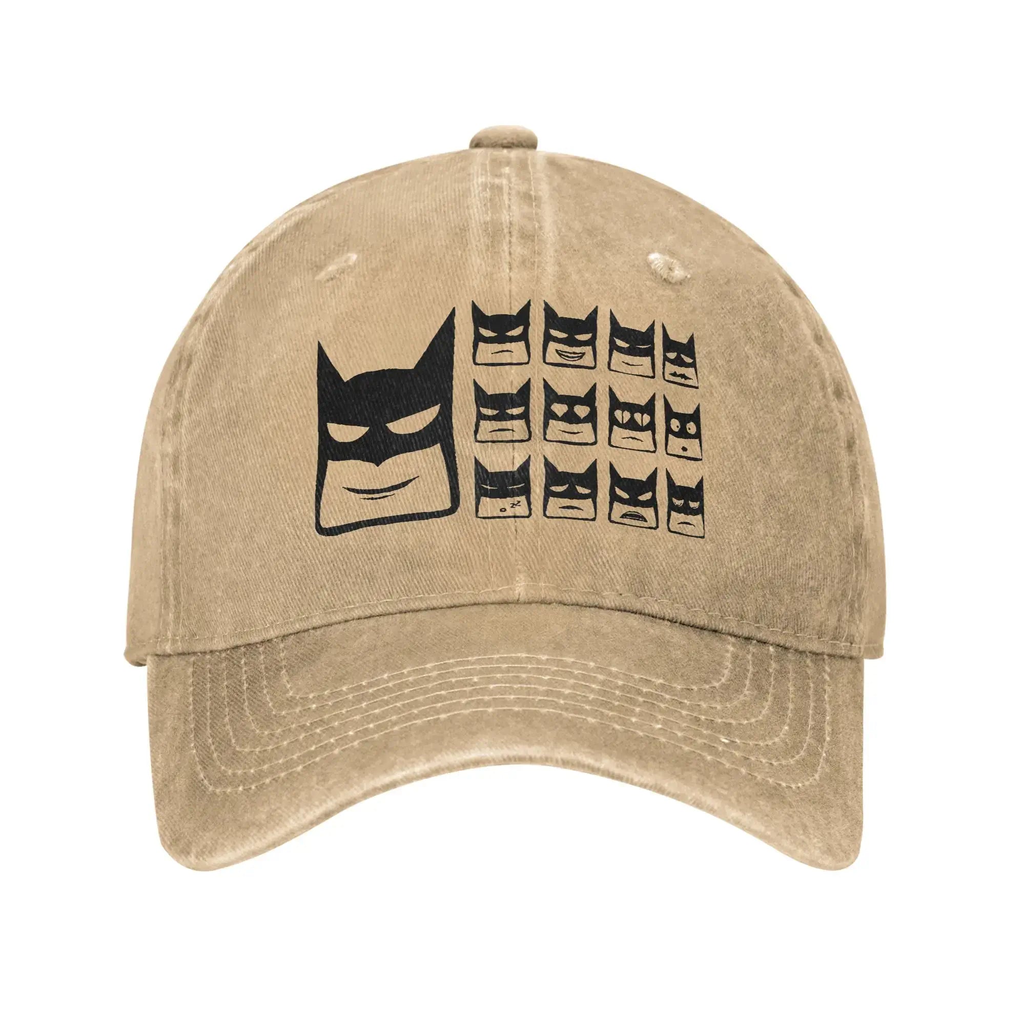 LYVIO Batman Symbol Distressed Washed Baseball Cap