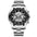 LYVIO Luxury Blue Hollow Out Stainless Steel Men's Quartz Watch