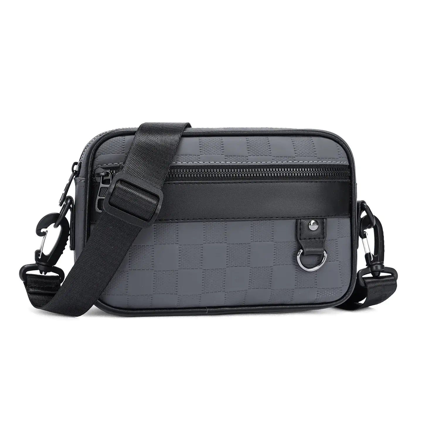 LYVIO Men's Soft PU Leather Business Crossbody Shoulder Bag