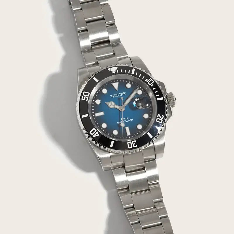LYVIO Stainless Steel Sapphire Glass Ceramic Bezel Men's Watch