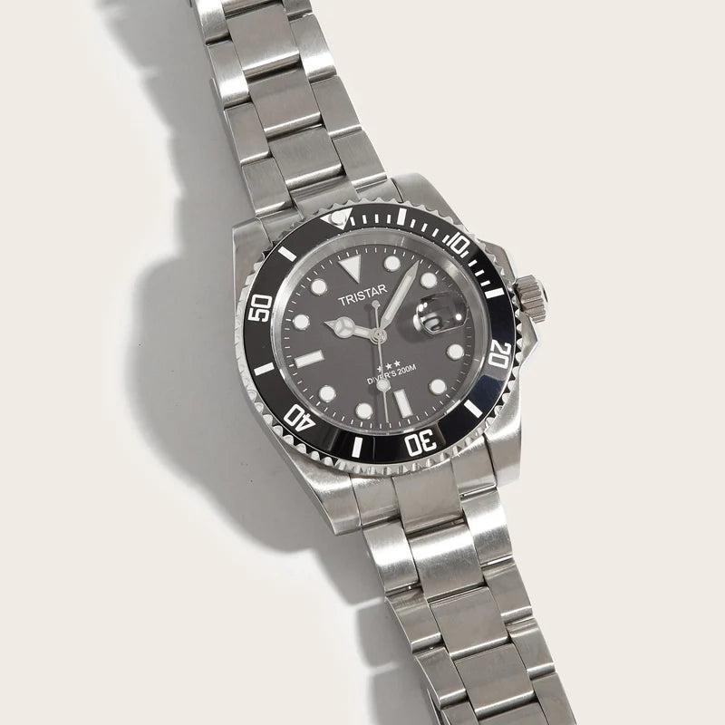 LYVIO Stainless Steel Sapphire Glass Ceramic Bezel Men's Watch