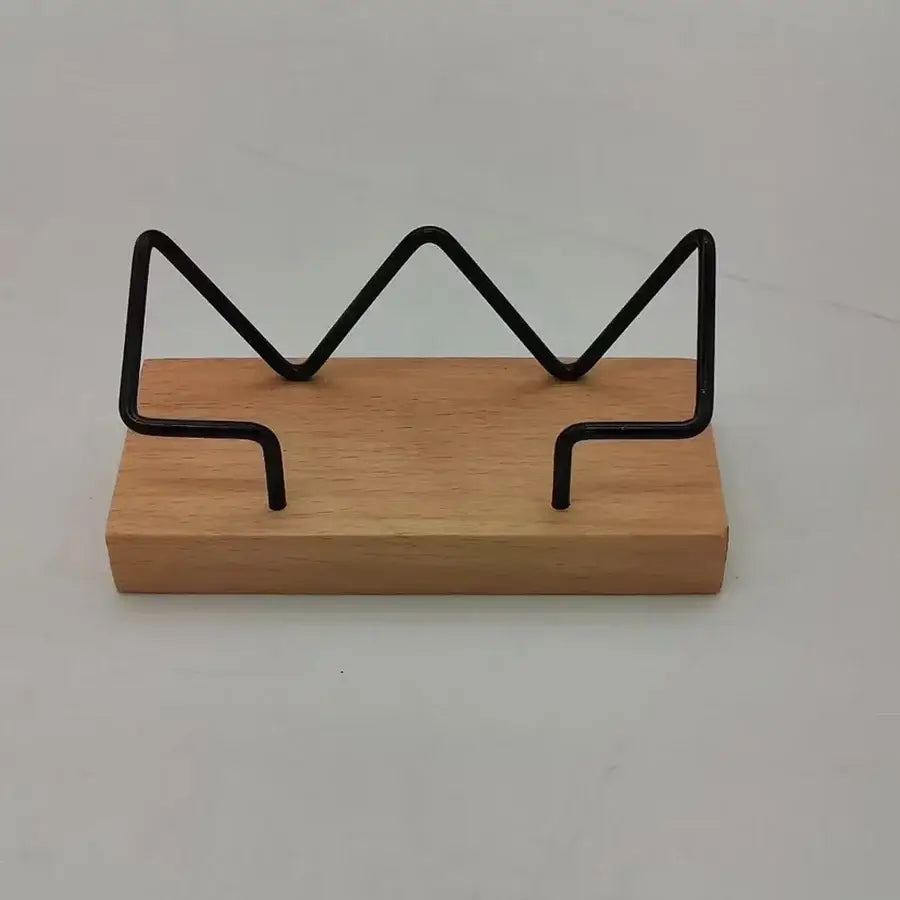 LYVIO Premium Recycled Wood Metal Business Card Holder