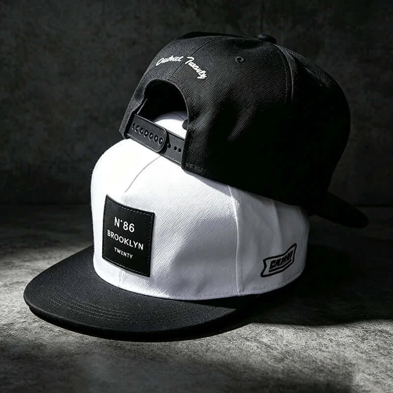 LYVIO Flat Brim Snapback Hat Adjustable Unisex Hip Hop Cap