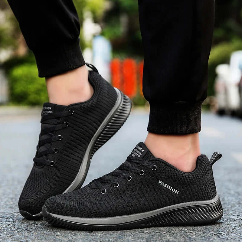 LYVIO Men's Breathable Knit Running Walking Athletic Sneakers