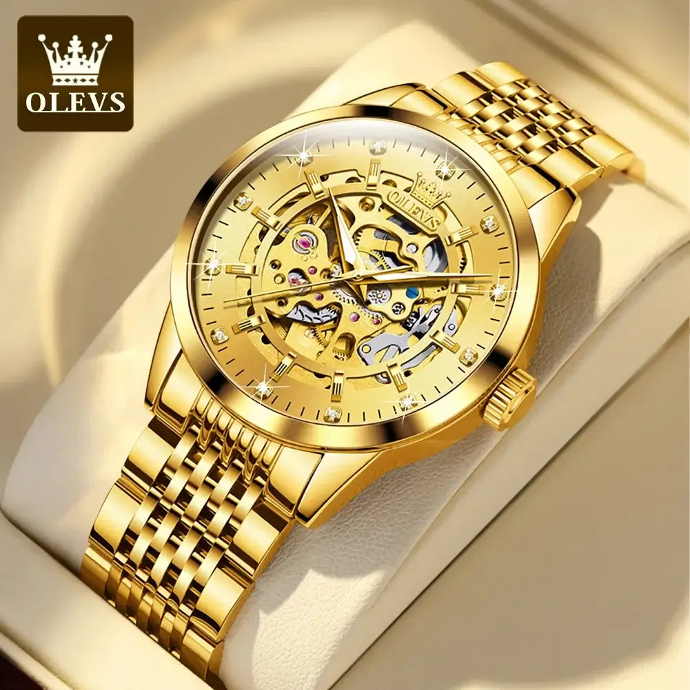 LYVIO OLEVS 9920 Original Skeleton Men's Automatic Watch