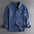 LYVIO Men's Washed Oxford Pocket Long Sleeve Casual Shirt