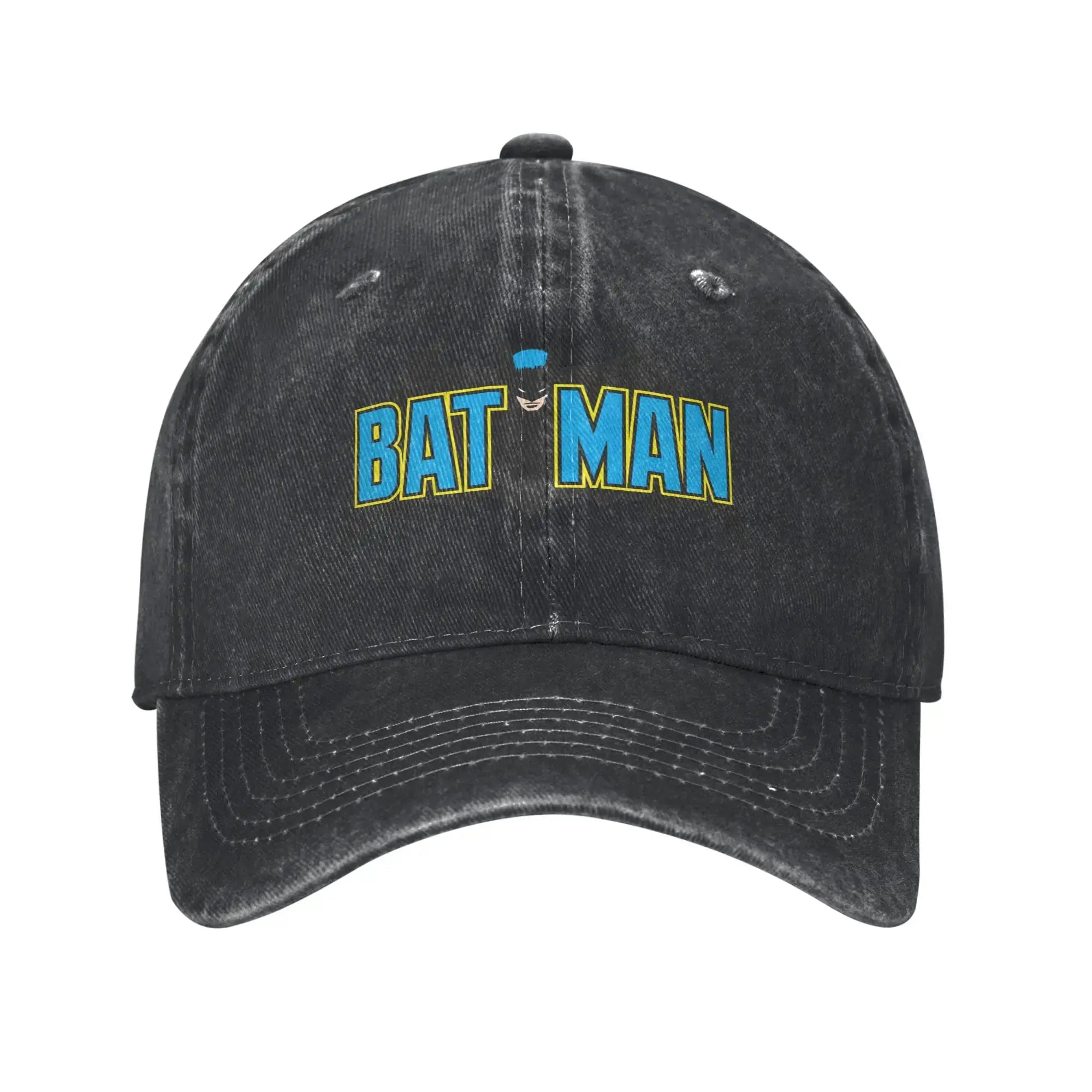 LYVIO Batman Symbol Distressed Washed Baseball Cap