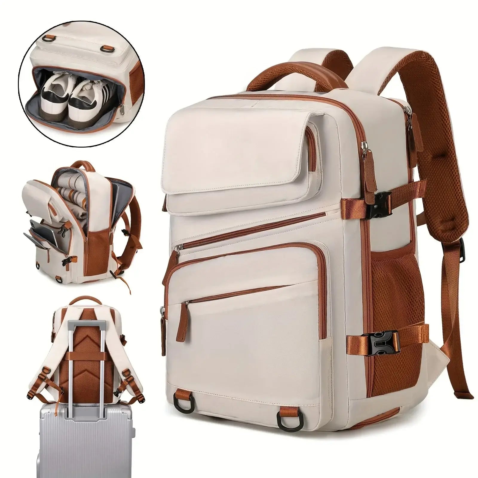LYVIO Large Capacity Expandable Computer Business Backpack