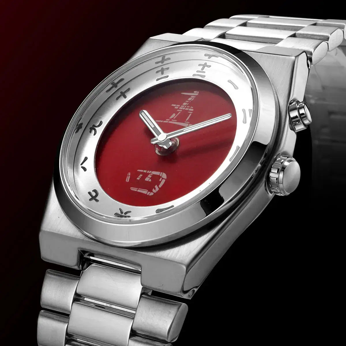 LYVIO Men's Stainless Steel Chinese Character Quartz Wristwatch