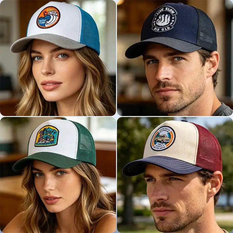 LYVIO New Unisex Embroidered Trucker Hat with Mesh Back