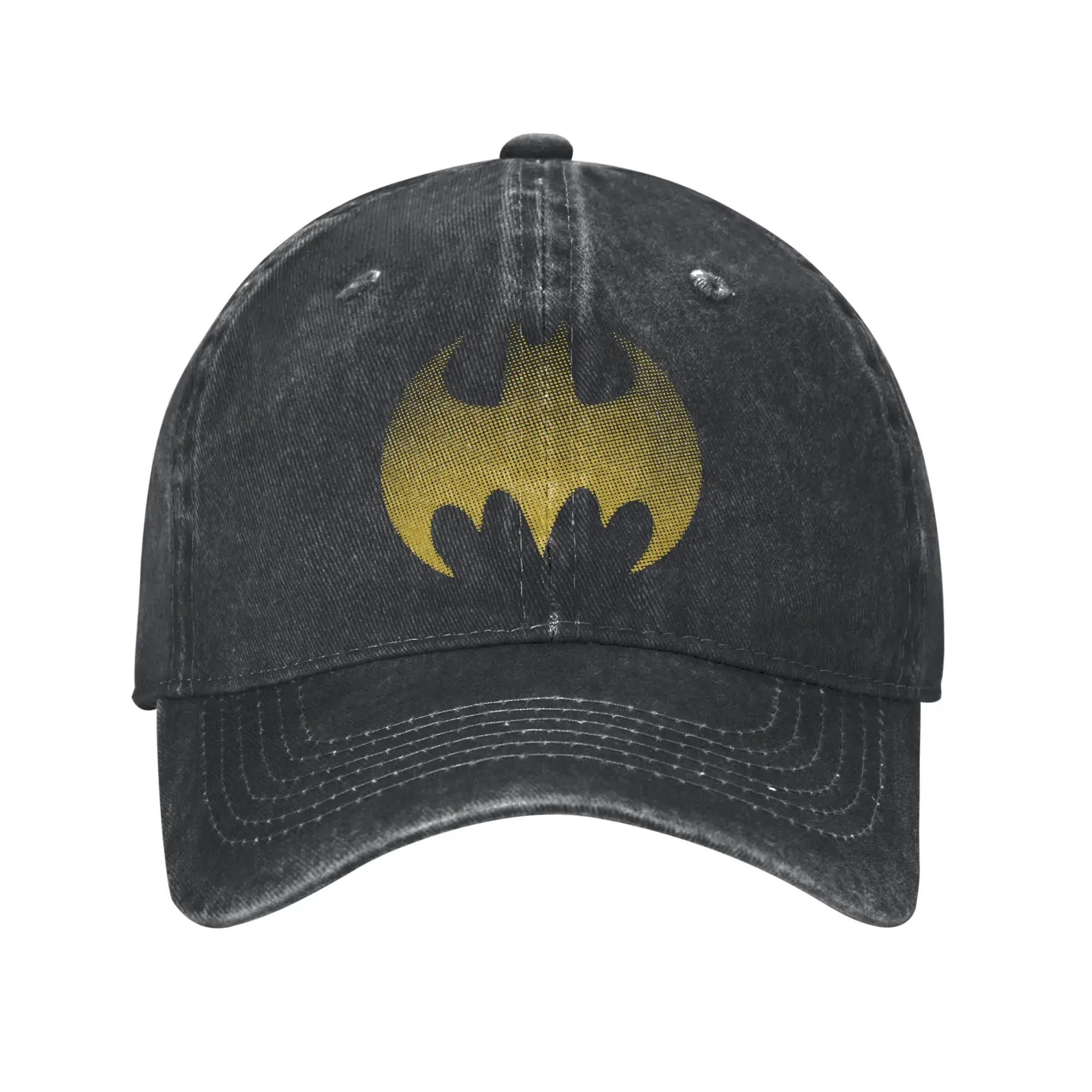 LYVIO Batman Symbol Distressed Washed Baseball Cap