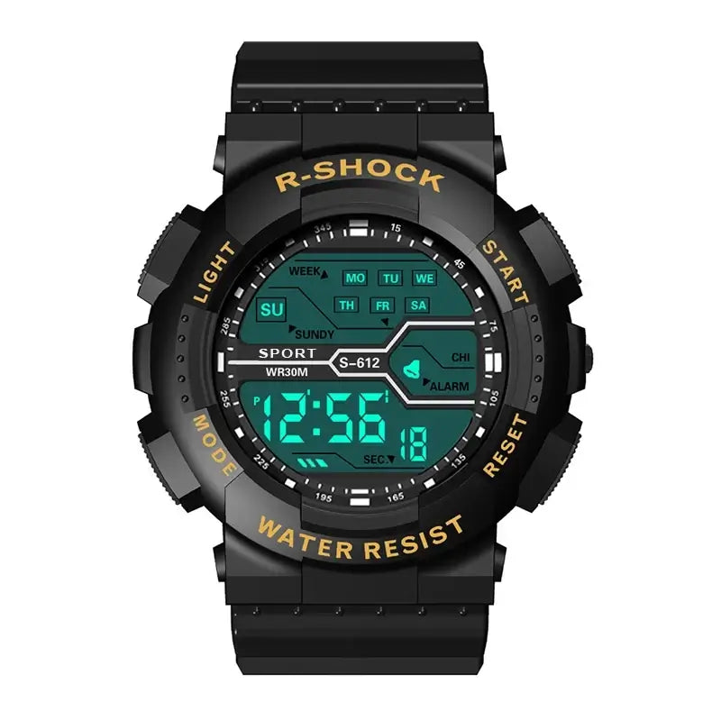 LYVIO Outdoor Sport Men's Large Screen LED Digital Wristwatch
