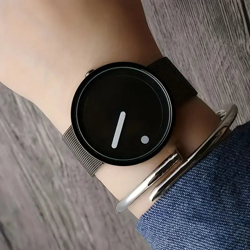 LYVIO Minimalist Dot Design Creative Steel Band Unisex Watch