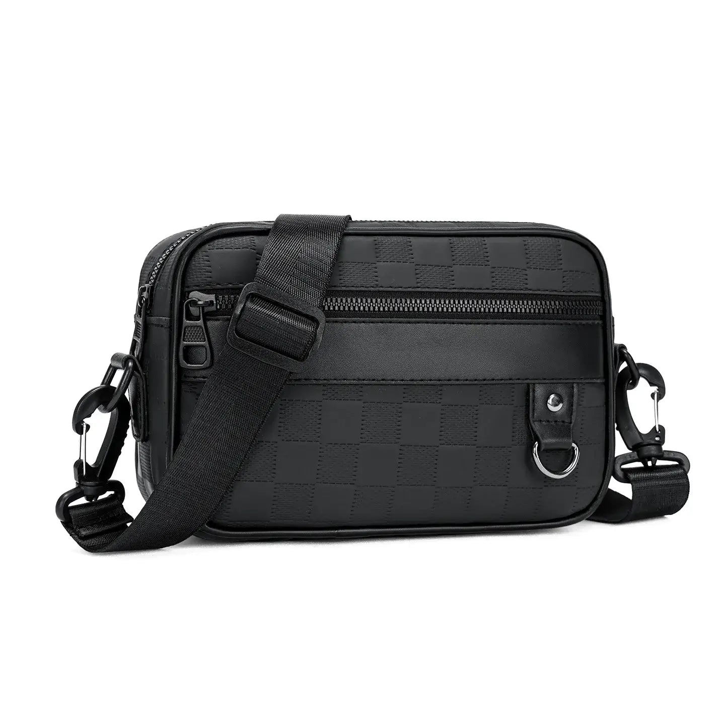 LYVIO Men's Soft PU Leather Business Crossbody Shoulder Bag
