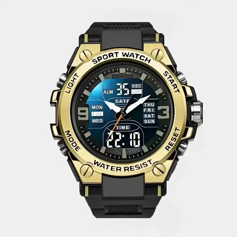 LYVIO Men's Digital Sports Watch with Alarm Date and Alloy Case