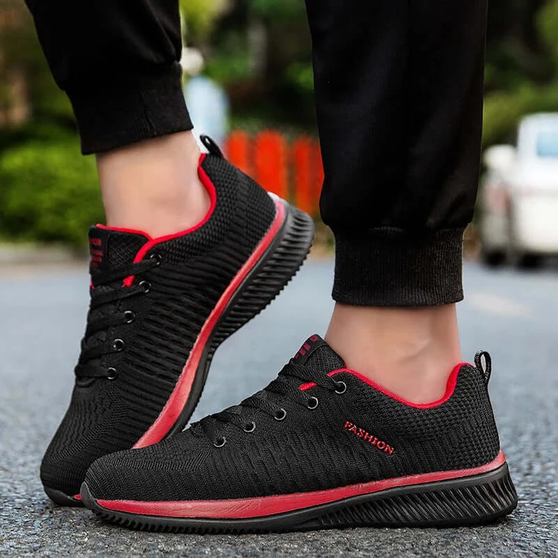 LYVIO Men's Breathable Knit Running Walking Athletic Sneakers