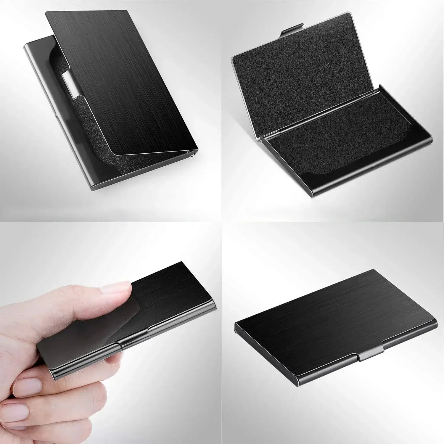  LYVIO Ultra Thin Silver Stainless Steel Business Card Holder